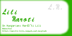 lili maroti business card